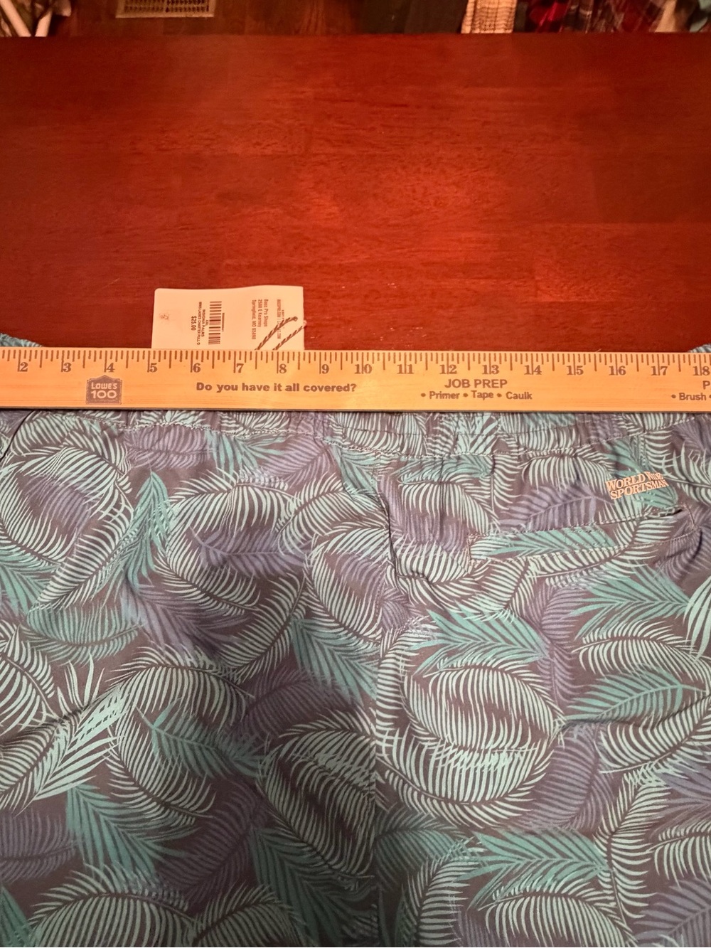 Men’s Blue Teal Printed Athletic Shorts/ swim trunks XXL new with‎ tag - Picture 8 of 9